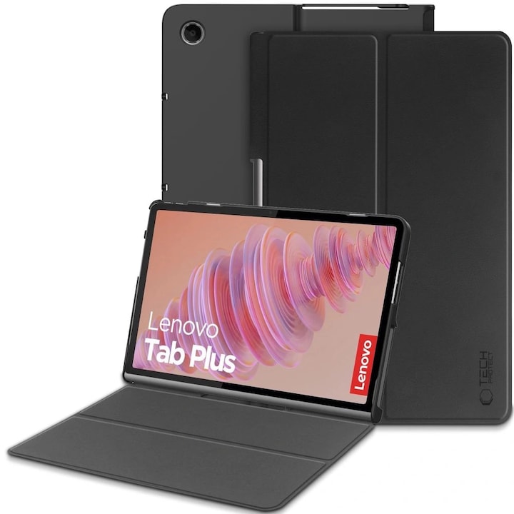 Husa tableta Tech-Protect SmartCase, pentru Lenovo Tab Plus 11.5 Tb-351, Negru