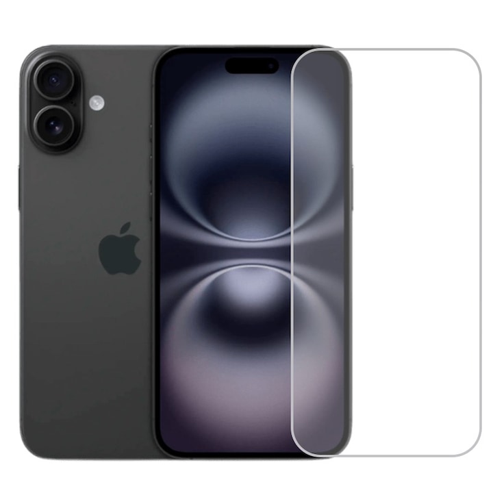 Folie de Protectie pentru Apple iPhone 16 Plus, Flippy, Sticla Securizata 3D, High Definition pentru Ecran complet, Anti Zgirieturi, Anti bule, Transparenta