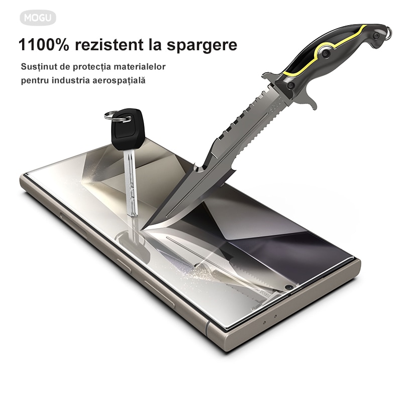 2 Bucati Folie de Protectie Pentru Telefon Mobil, Folie Sticla MOGU® Pentru Samsung Galaxy S25, Protectie Profesionala Ecran 3D, Full Cover, Anti Zgarieturi, Ultra HD, Vine cu un Dispozitiv Simplu de Instalare Pentru o Pozitionare Precisa, Transparenta