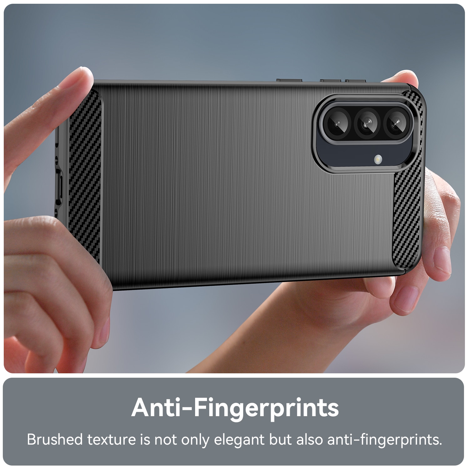Husa telefon, pentru Samsung Galaxy A56 5G De inalta calitate subtire si usoara periata confortabila TPU Soft Feel, Carbon Fiber Negru