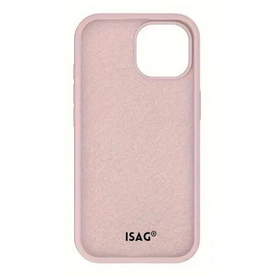 Husa protectie compatibila cu iPhone 15, slim, silicon Roz cu interior din microfibra, protectie camera, protectie ecran, ISAG