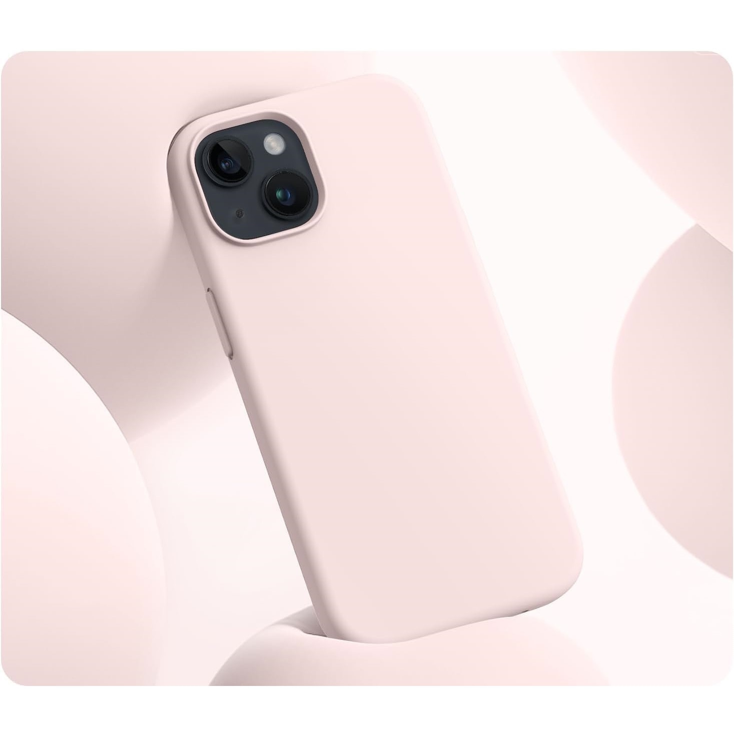 Husa protectie compatibila cu iPhone 15, slim, silicon Roz cu interior din microfibra, protectie camera, protectie ecran, ISAG