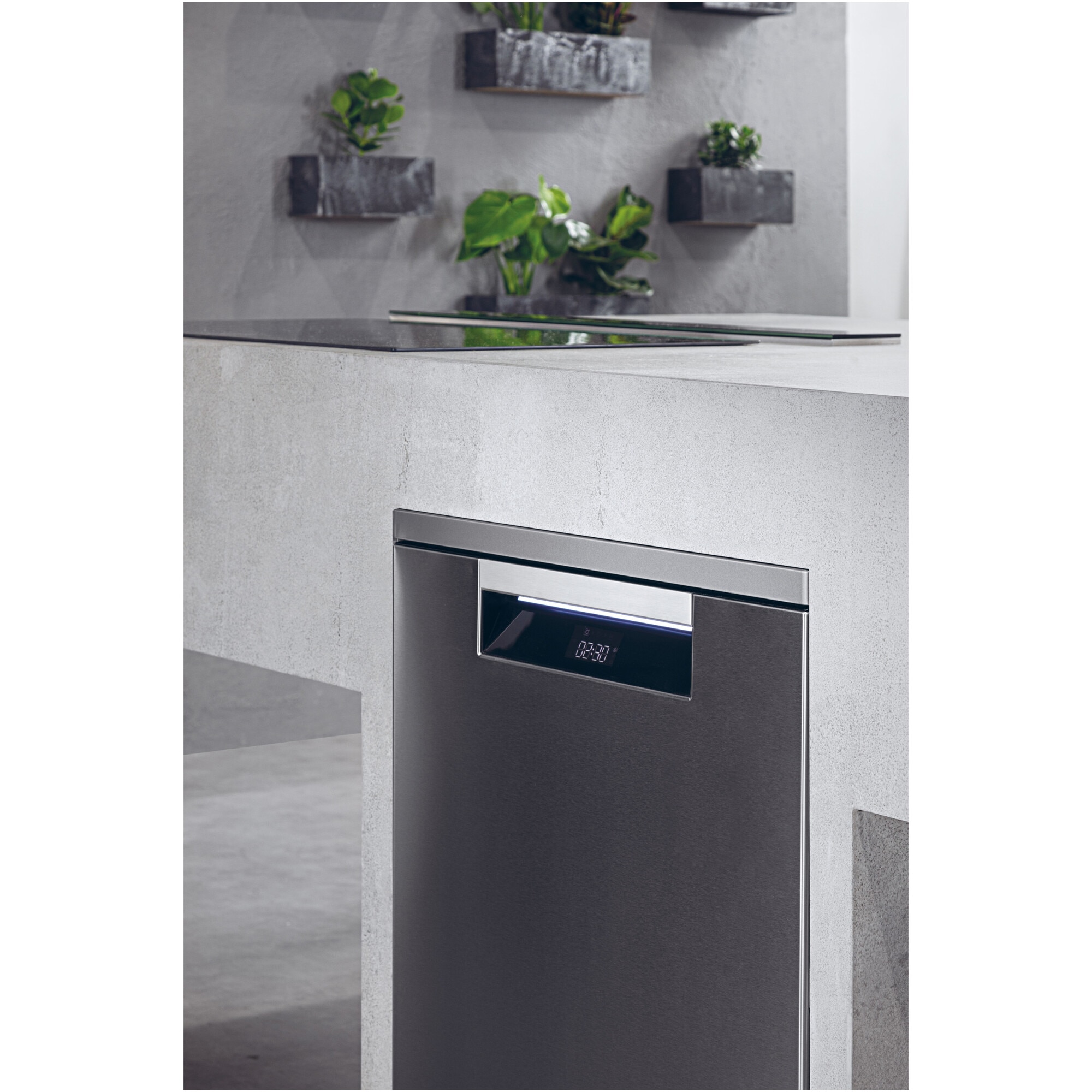 Masina de spalat vase incorporabila Haier XF 4A4M4PDX, 14 seturi, 10 programe, Motor Inverter, WiFi, Ultra Dry, Total water block, 60 cm