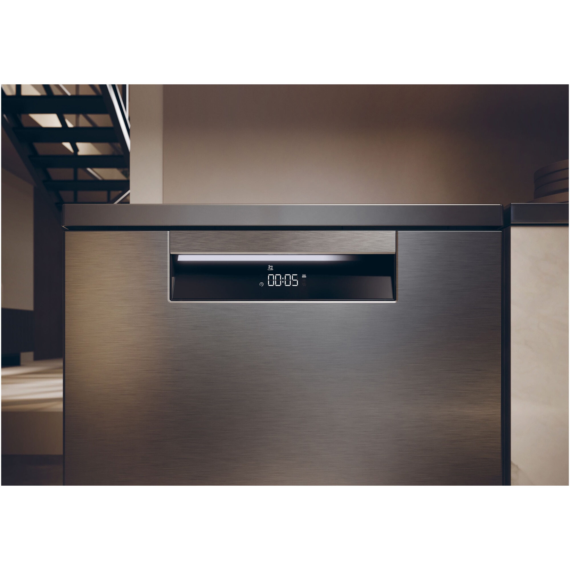 Masina de spalat vase incorporabila Haier XF 4A4M4PDX, 14 seturi, 10 programe, Motor Inverter, WiFi, Ultra Dry, Total water block, 60 cm