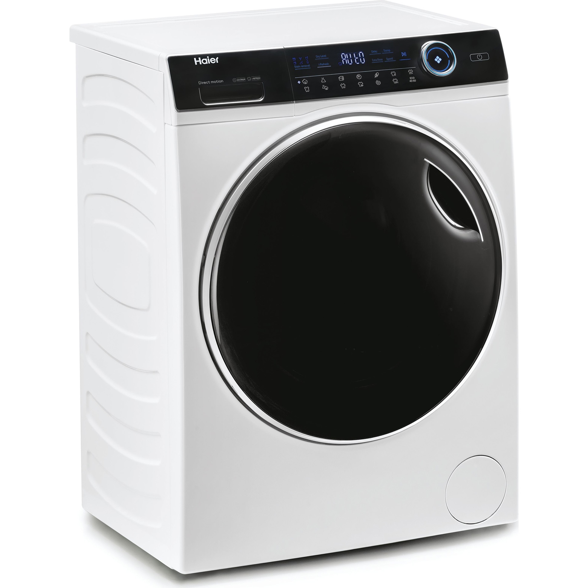 Masina de spalat rufe cu uscator Slim Haier HWD80-B14979-S, 8 kg spalare, 5 kg uscare, 1400 rpm, Clasa A, Motor Direct Motion, iRefresh, ABT, Dual Spray, Pillow Drum, Smart Detecting, Alb