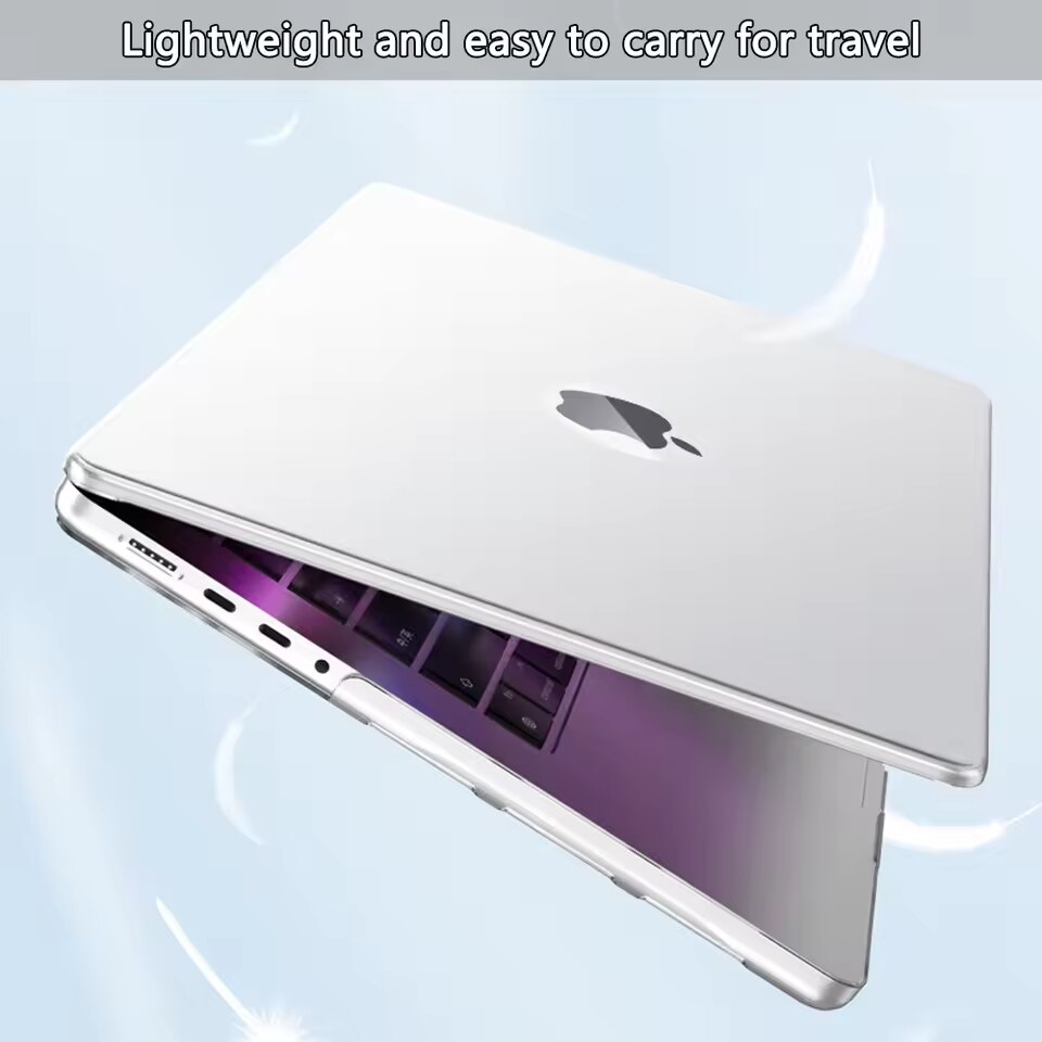 EXCITAT® Husa rigida mata compatibila cu MacBook Air 13.6" (A2681 / A3113 / A3240) – Carcasa semi-transparenta cu suport ascuns, pentru M2 / M3 2022–2024