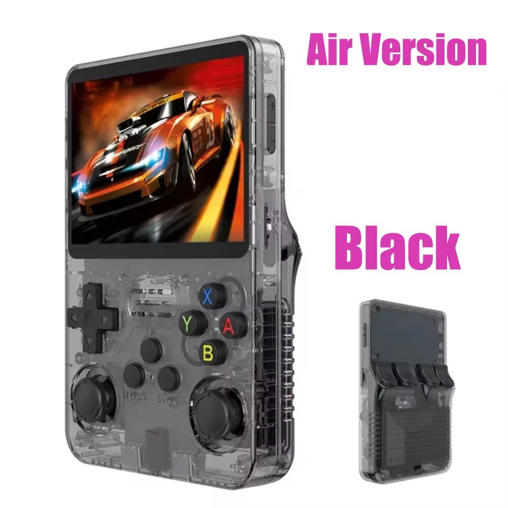 Consola de jocuri retro portabila FRAMMINO®, Air Version R36S, 22682 de jocuri, 128 GB, Linux Ark OS 2.0, ecran IPS de 3, 5 inch, baterie 3000mAh, alba