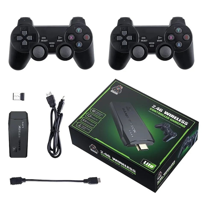 Set Consola cu 2 pad-uri, HDMI, USB 2, Negru