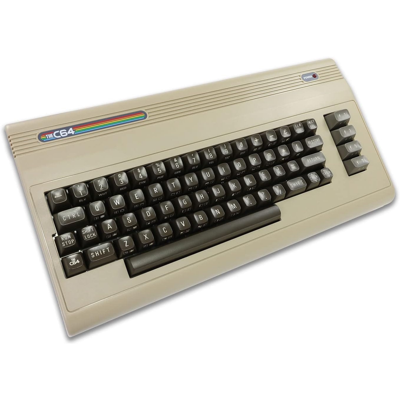 Consolă de jocuri de birou, Commodore C64 Maxi, HD 720p, 64 de jocuri încorporate, Retro, Gri