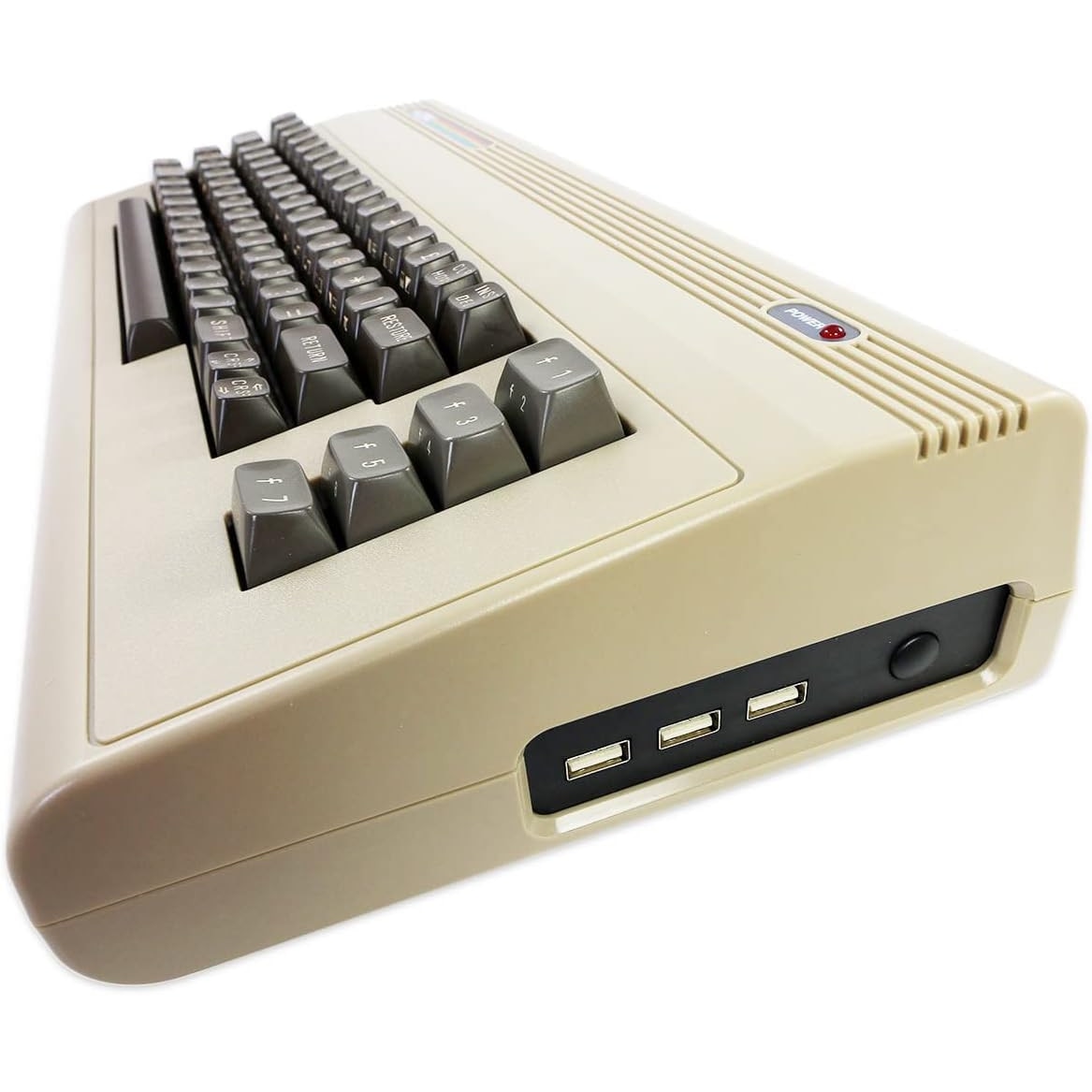 Consolă de jocuri de birou, Commodore C64 Maxi, HD 720p, 64 de jocuri încorporate, Retro, Gri
