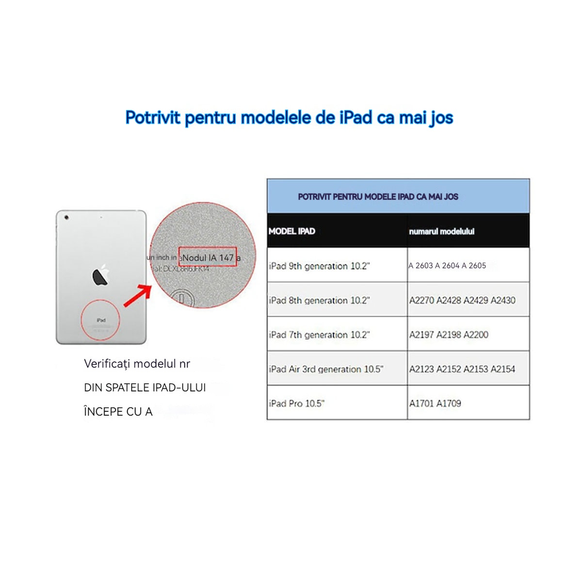 Husa tableta Healife pentru iPad 9,8,7 10.2" / Air 3 / Pro 10.5", negru
