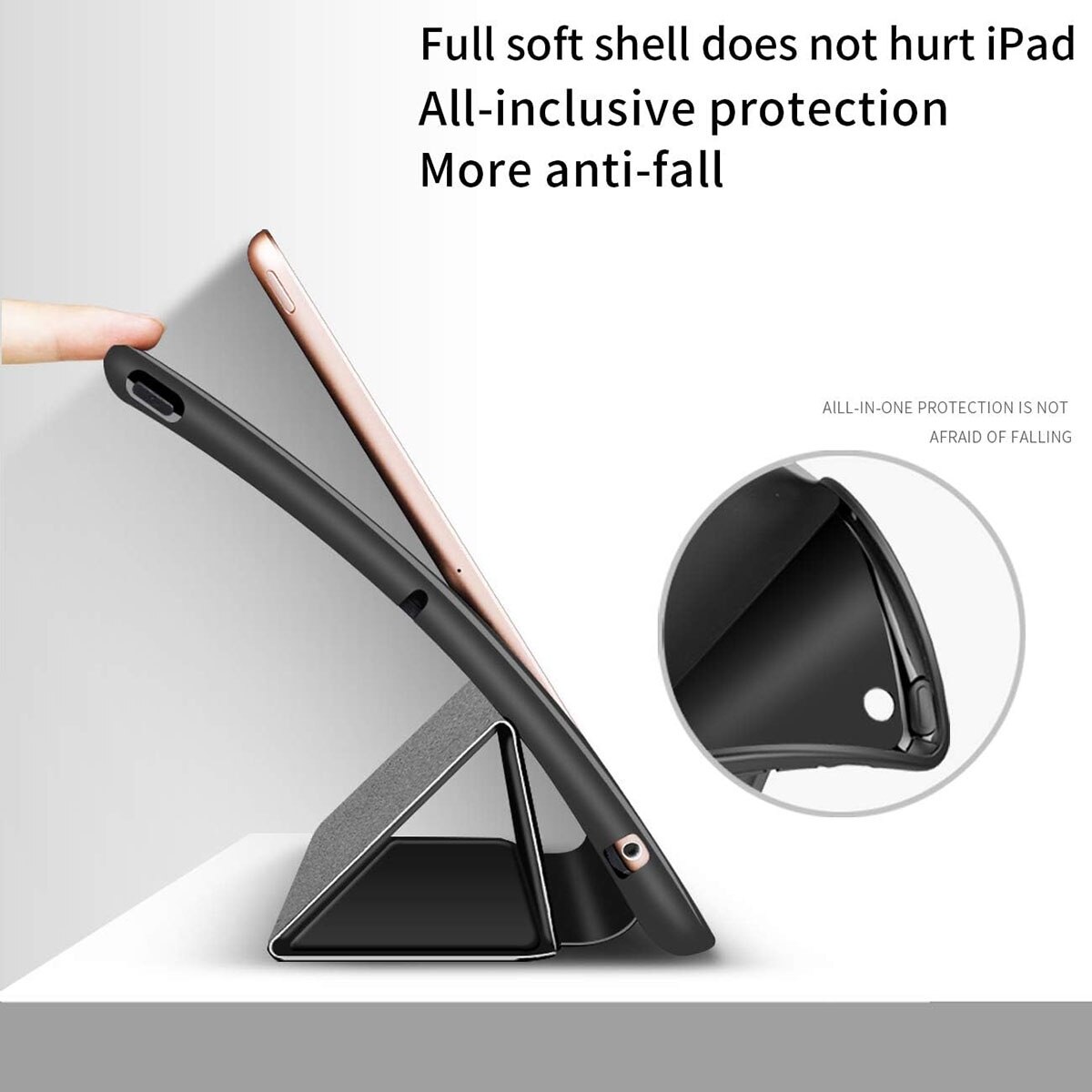 Husa tableta Healife pentru iPad 9,8,7 10.2" / Air 3 / Pro 10.5", negru