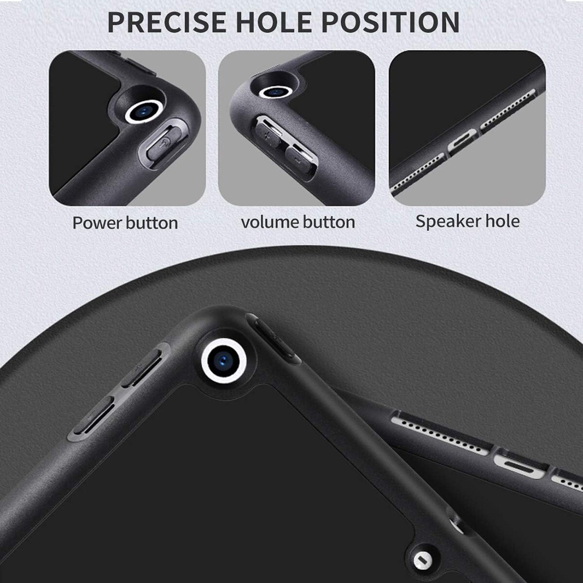 Husa tableta Healife pentru iPad 9,8,7 10.2" / Air 3 / Pro 10.5", negru