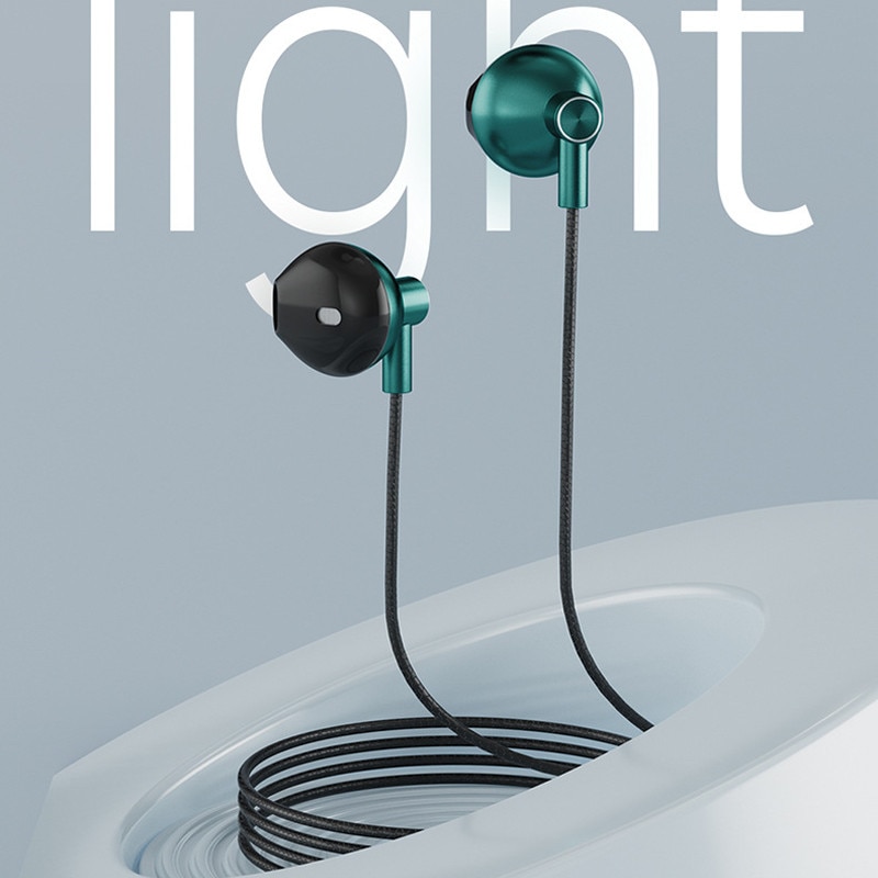 Casti cu fir, in-ear, tip C, rosii, design confortabil, sunet de inalta fidelitate