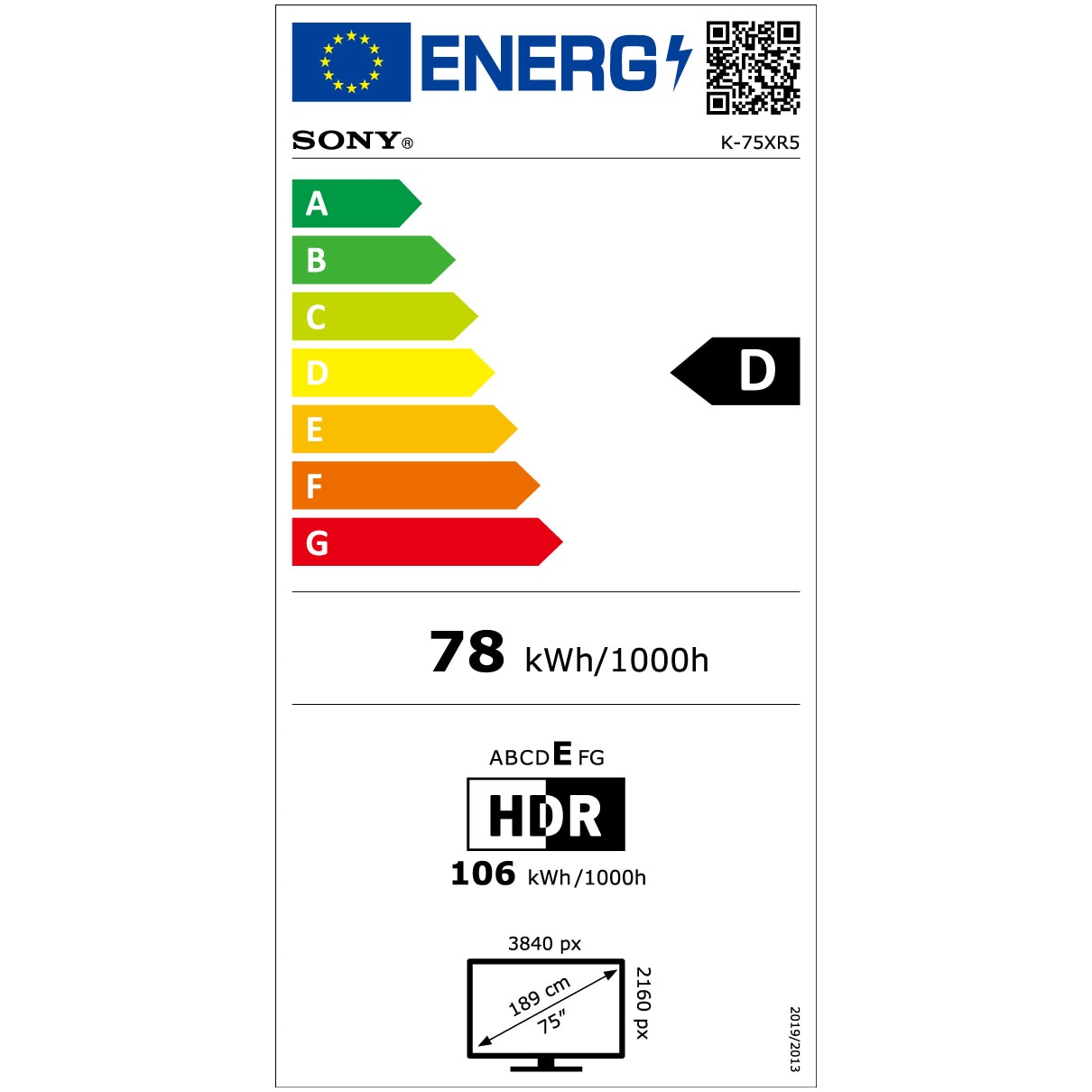 Televizor Sony BRAVIA 5 XR l Mini LED 75XR59, 189 cm, Smart Google TV, 4K Ultra HD, 100 Hz, Clasa D (Model 2025)