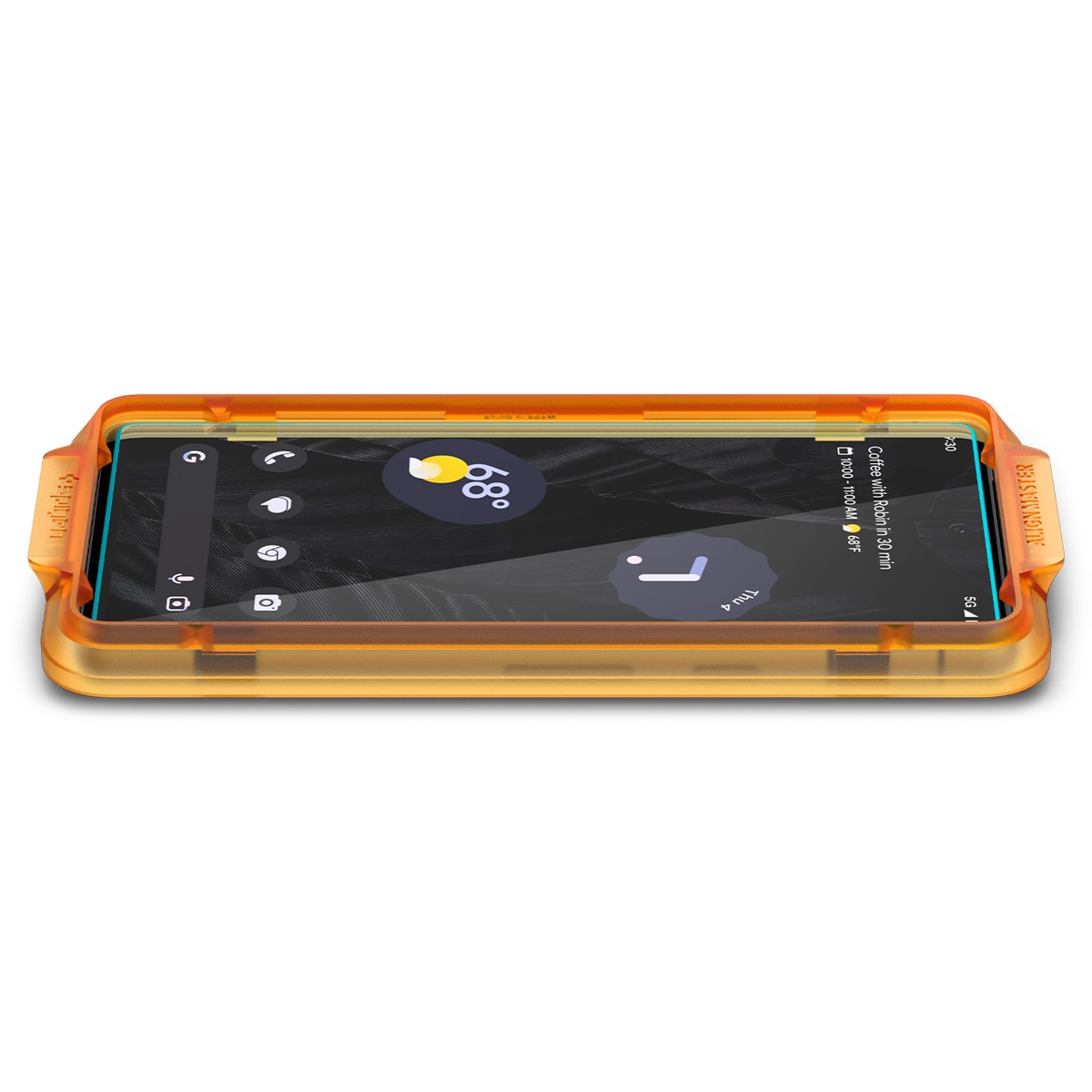 Set 2 folii sticla Spigen Glass Align Master pentru Google Pixel 7a, culoare tranparent
