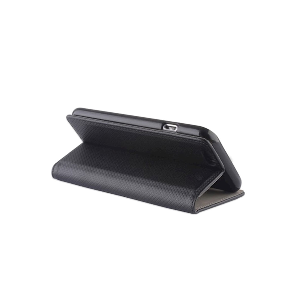 Husa tip carte, compatibila cu Samsung Galaxy A15 5G si A15 4G, premium flip book cu inchidere magnetica si functie stand, buzunar card, neagra Negru Flip cover