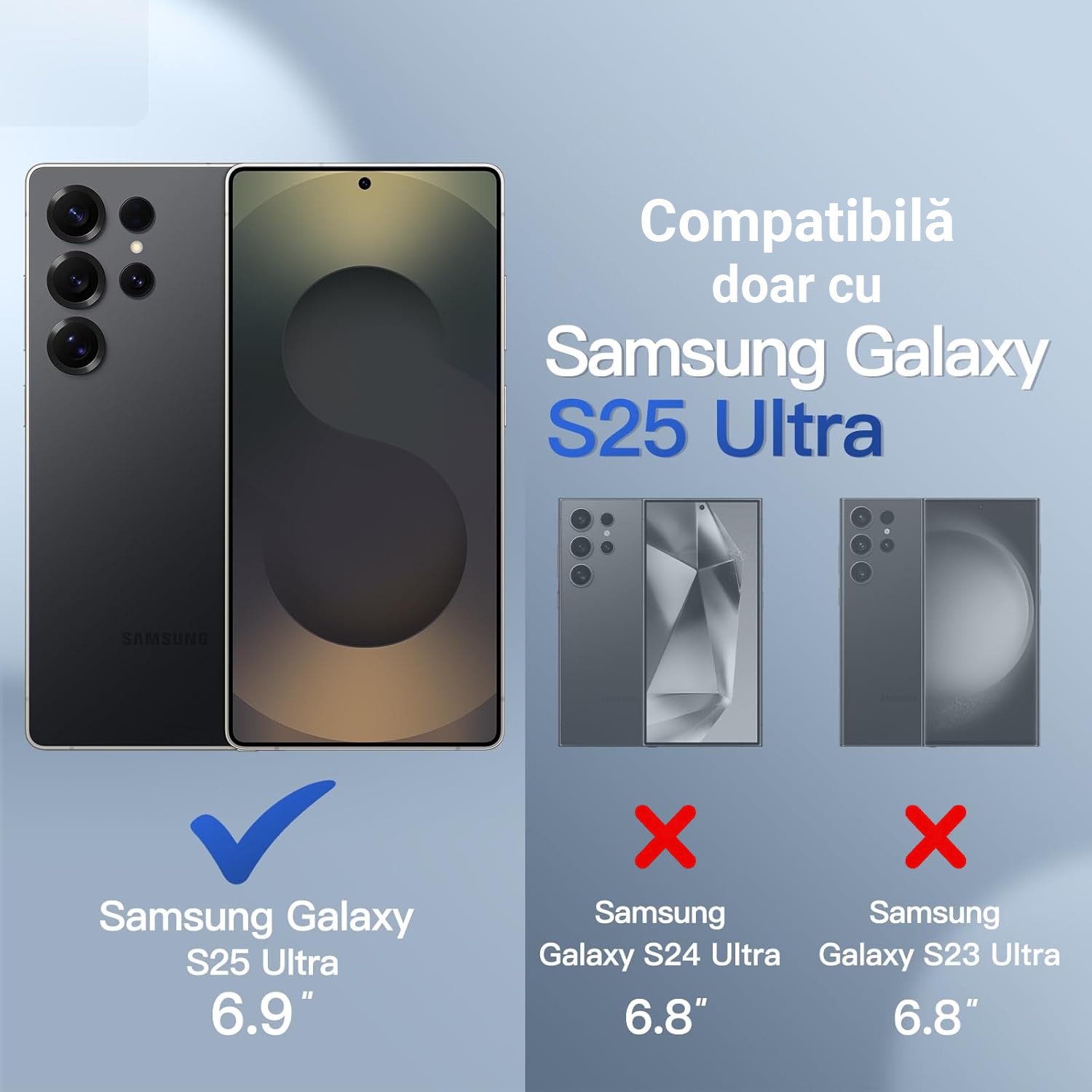 Husa pentru Samsung Galaxy S25 ULTRA, MagSafe, Protectie standard Militar, cu Suport Metalic Incorporat, Violet