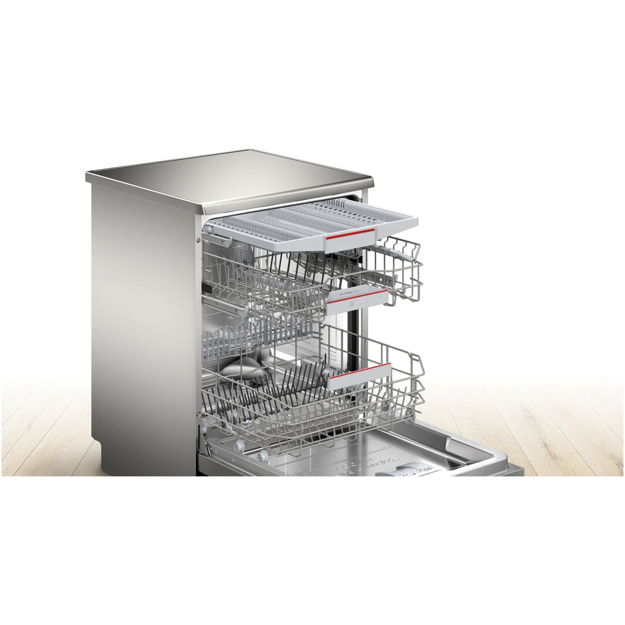 Masina de spalat vase Bosch SMS6TCI00E, 14 seturi, 6 programe, Clasa A, Home Connect, Tab-count, ExtraDry, Zeolith, Silence Plus, 60 cm, Inox anti-amprenta