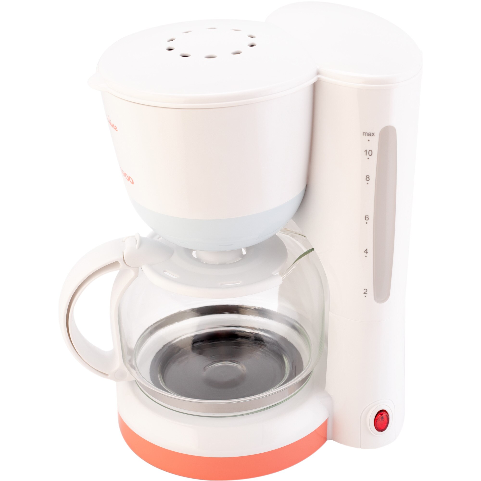 Cafetiera, 900 W, 1.25 litri, capacitate 15 cesti, filtru permanent extractabil, functie mentinere la cald, indicator nivel apa, alba