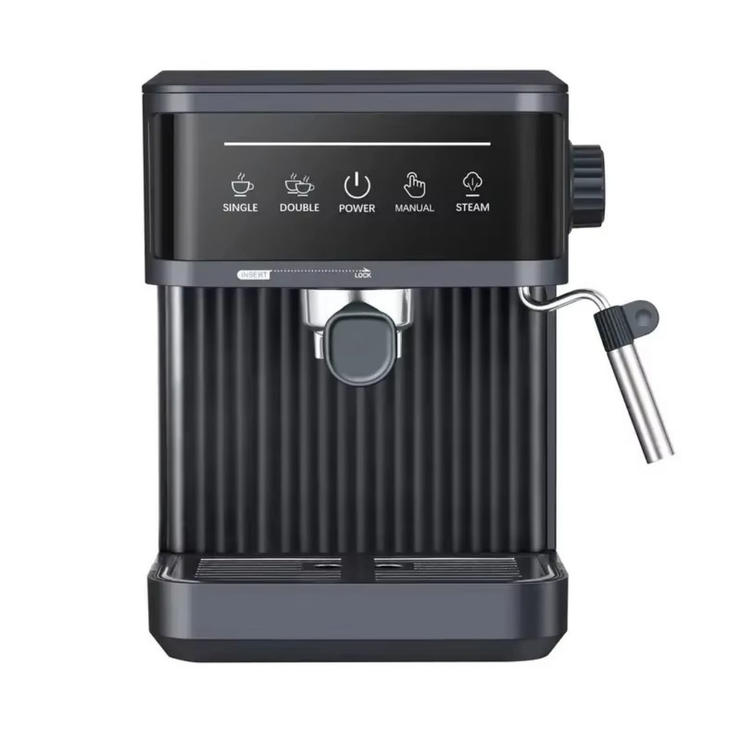 Espressor manual, 800W, 20 bar, Functie Mentinere la Cald, Filtru Lavabil, Placa de Incalzire, aburi, Negru