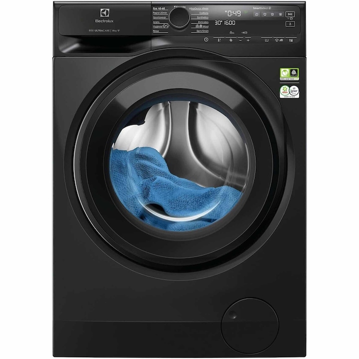 Masina de spalat rufe Electrolux EW8FG5602CDE, 11 kg, 1600 rpm, Clasa A, Motor Inverter cu MagnetPermanent, Wi-Fi, Time Manager, Display LED, UltraCare, SteamCare, SensiCare, Antracit