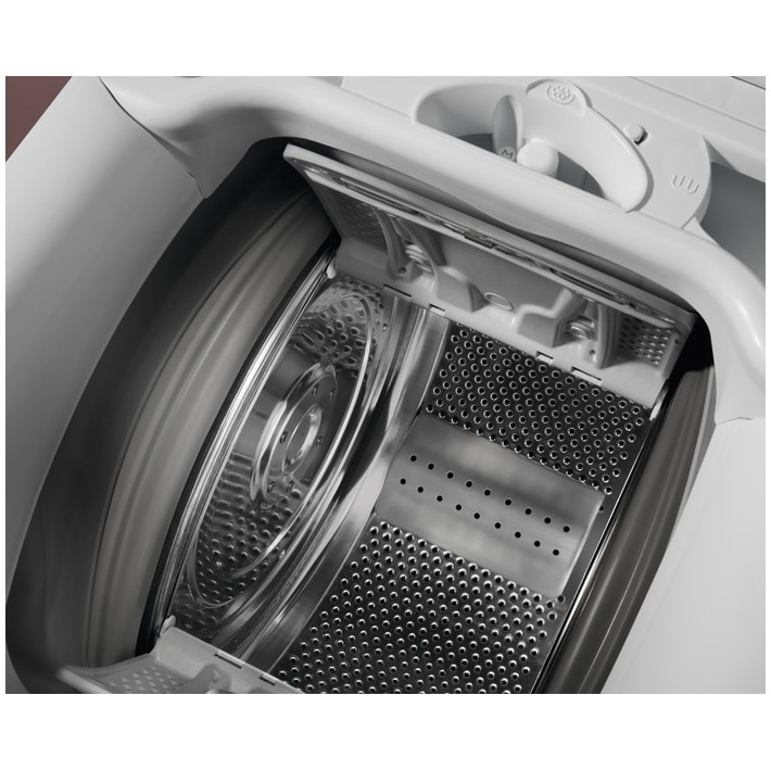 Masina de spalat rufe cu incarcare verticala Electrolux EW2TN5261FE, 6 kg, 1200 rpm, Clasa D, Tehnologie AutoSense, Display LED. Alb
