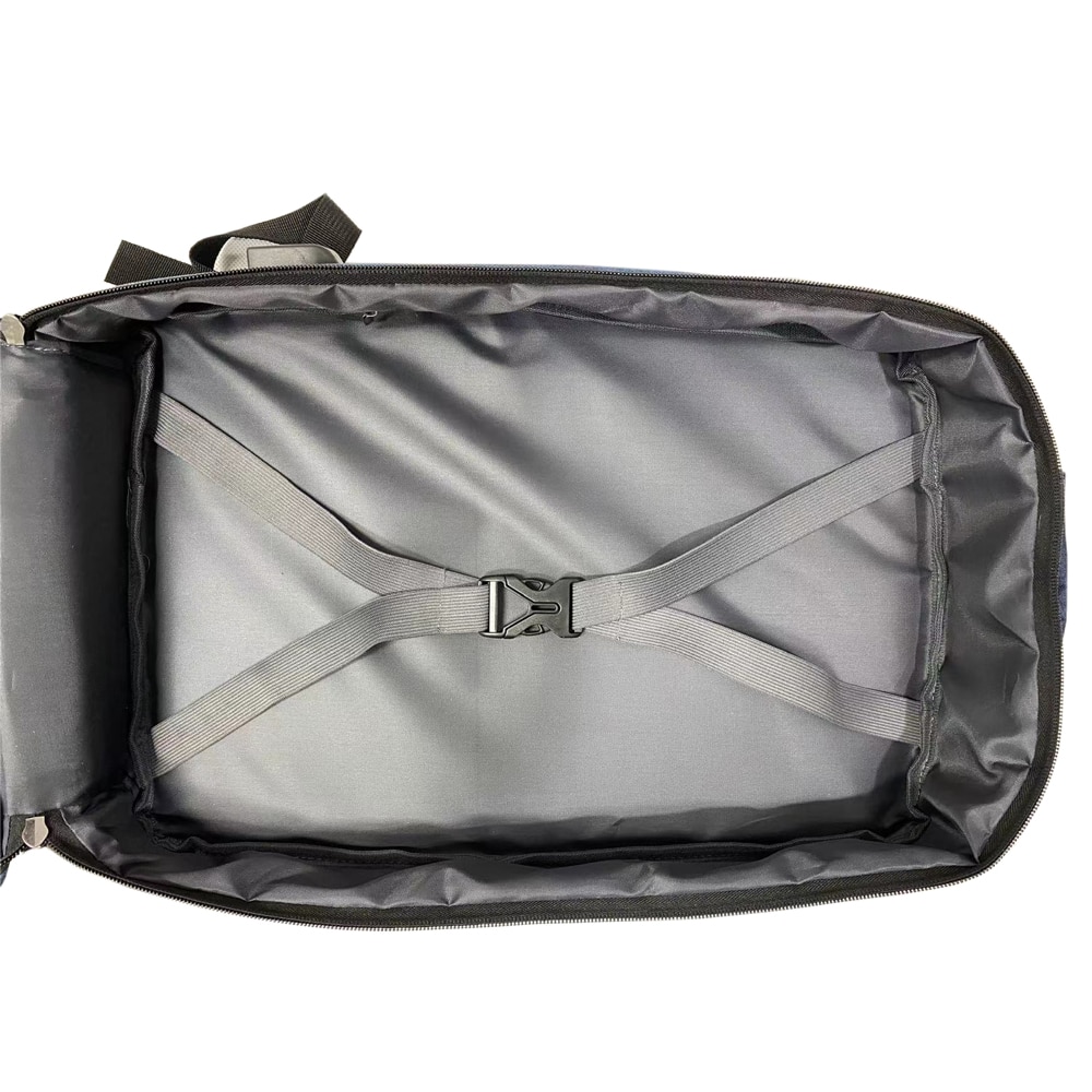 Rucsac New York pentru notebook, Spacer, 17", compartiment laptop si compartiment calatorie, buzunar frontal, compartiment travel, troler strap,, waterproof, poliester, negru