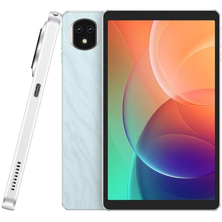 Tableta Ulefone Tab A9 Pro, Procesor MediaTek Helio G91 Octa-Core, Ecran IPS LCD 8.68", 4GB RAM, 128GB Flash, 12MP+13MP, Wi-Fi, Bluetooth, 4G, Dual SIM, Android 15 Alb