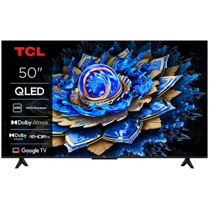 Televizor QLED TCL 127cm 50" 50T69C, Ultra HD 4K, Smart TV, WiFi, CI+