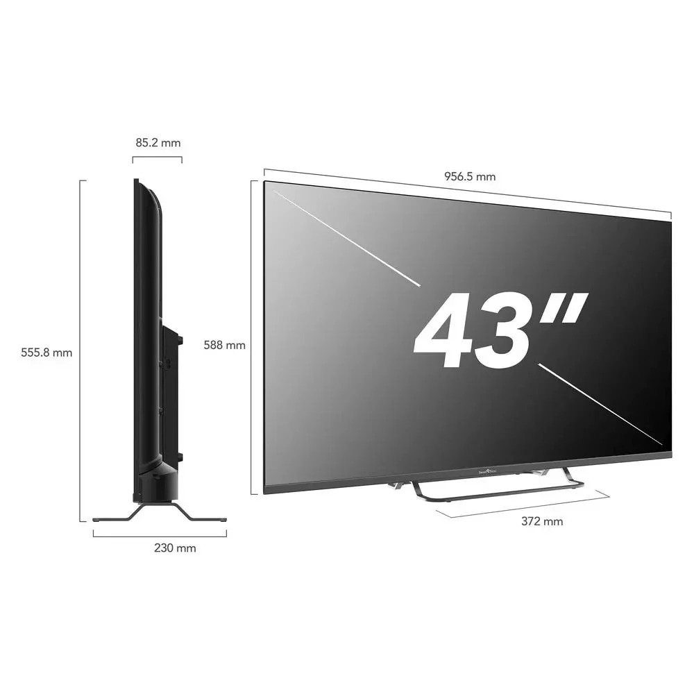Televizor SmartTech QLED 43QG02V, 108 cm, Smart Google, 4K Ultra HD, Clasa F