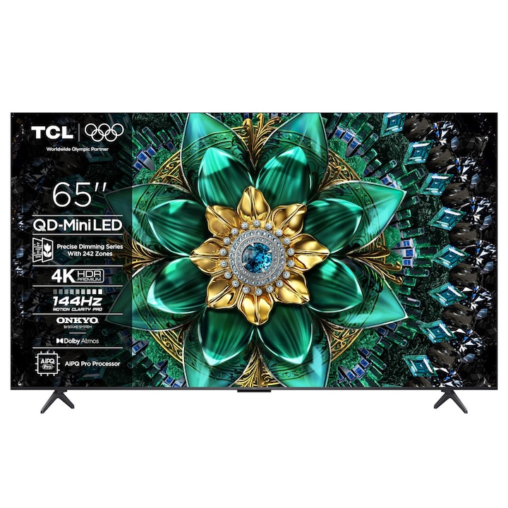 Televizor Mini LED TCL 165 cm 65" 65Q6C, Ultra HD 4K, Smart TV, WiFi, CI+