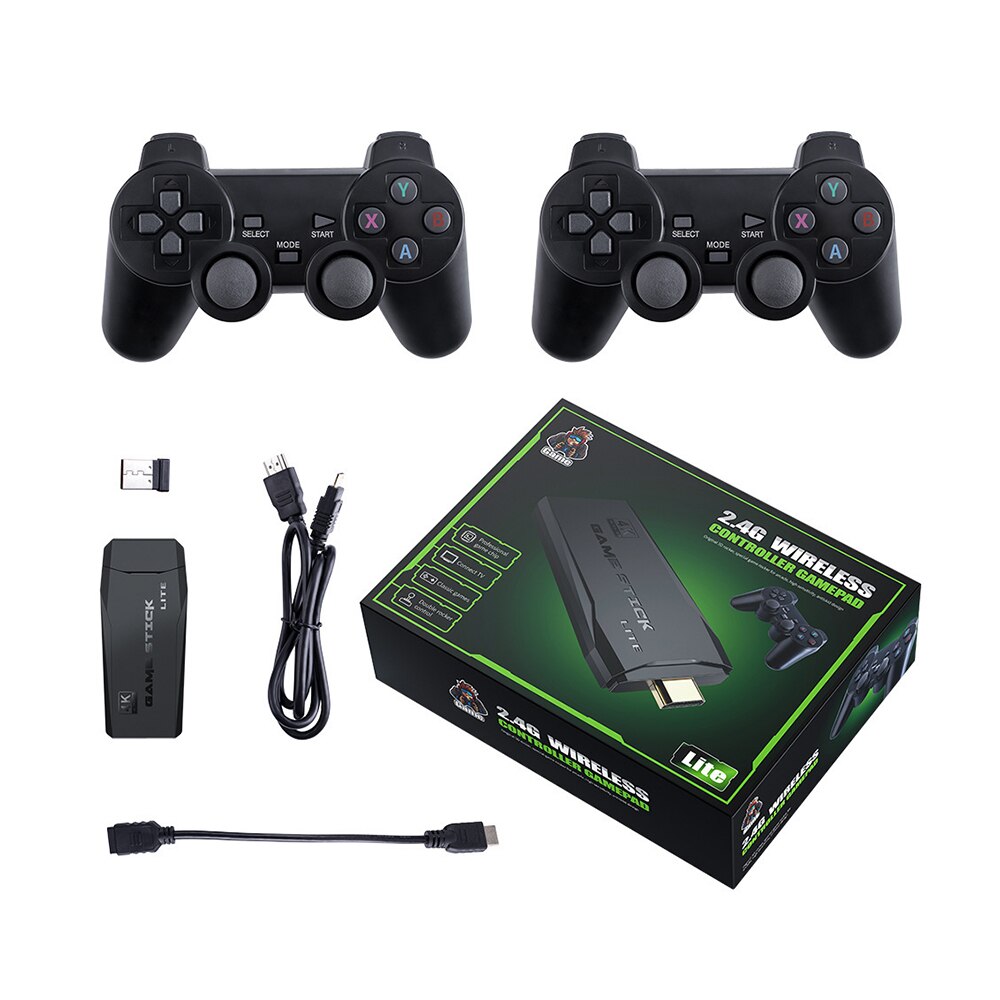Consola de jocuri M8, jocuri HD 4K TV, M8 Handle Double Gamepad, 10000 Jocuri, 32GB, Negru