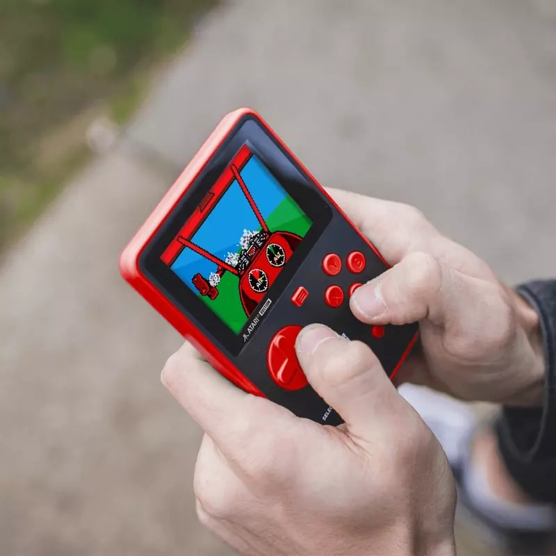 Consola, Hyper Mega Tech, Retro Gaming, 2.8" IPS, Atari Edition, Rosu