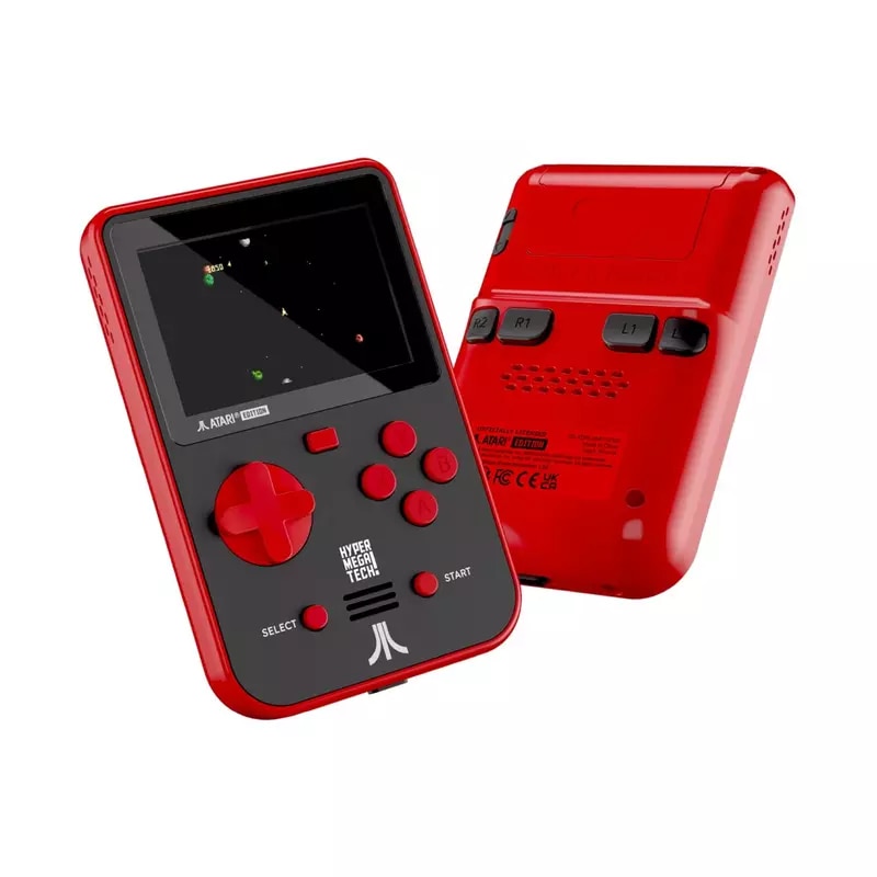 Consola, Hyper Mega Tech, Retro Gaming, 2.8" IPS, Atari Edition, Rosu