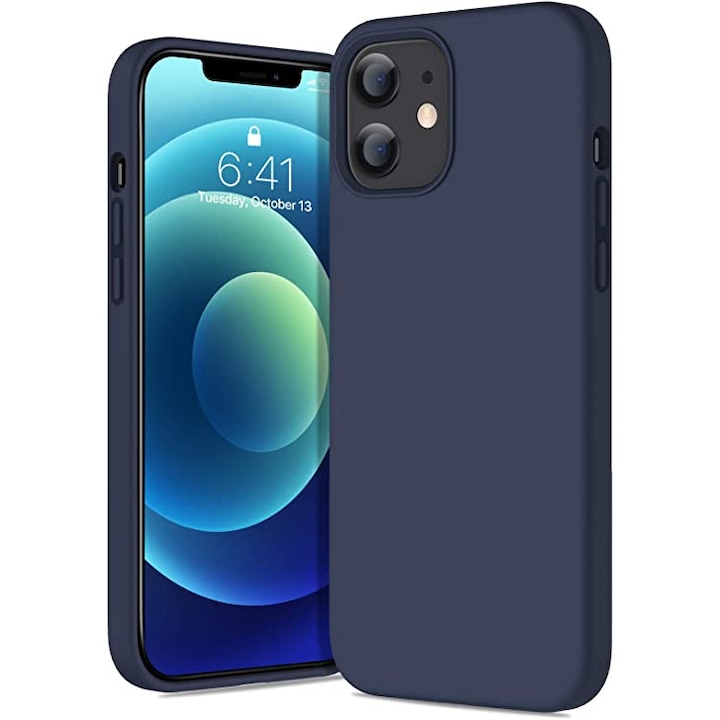 Husa protectie Flippy compatibila cu Apple iPhone 12/12 Pro Matte Tpu Albastru inchis