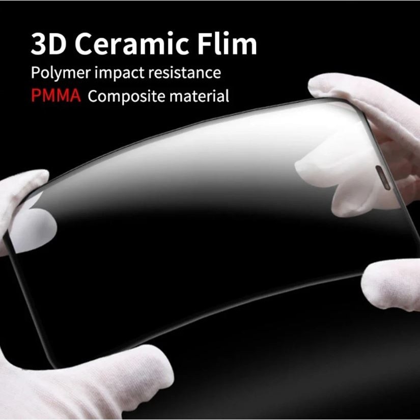 Folie de Protectie Ceramica, Flippy, Compatibila cu Apple iPhone 16, Ceramics 9D, Antisoc, Margini Negre, Transparent