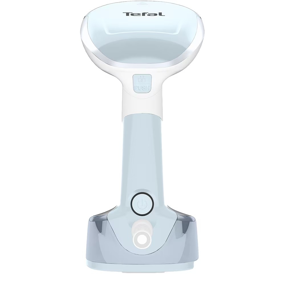 Aparat de calcat vertical cu abur Tefal Access Steam Pocket DT3041E1, 1300 W, abur variabil 0-20 g/min, oprire automata, incalzire in 15 secunde, greutate redusa, pliabil, albastru