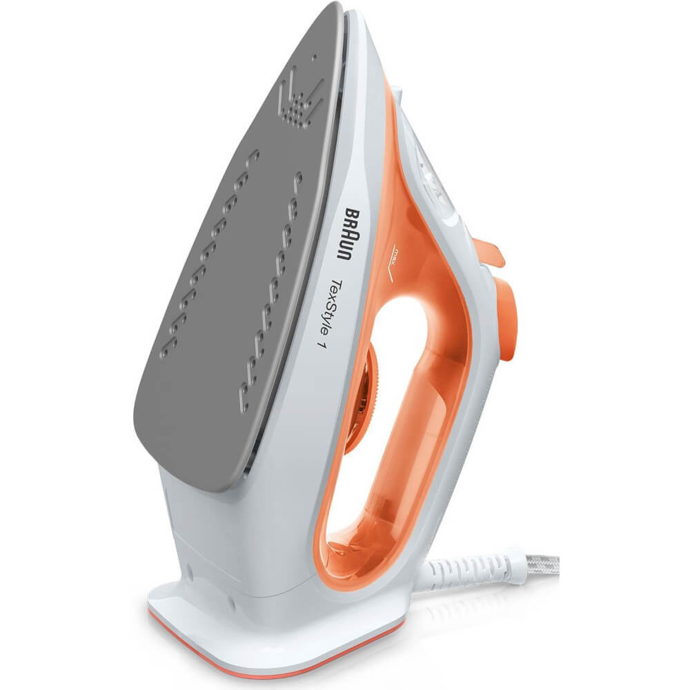 Fier de calcat Braun TexStyle 1 SI 1009, 1900 W, Abur 25 g/min, Portocaliu/Alb