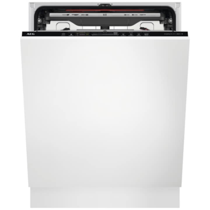 Masina de spalat vase incorporabil AEG FSK94858P, 14 seturi, 8 programe, Comfort Lift, AirDry, Wi-Fi, Iluminare interioara, Time Beam, Motor Inverter, Clasa C, 60 cm