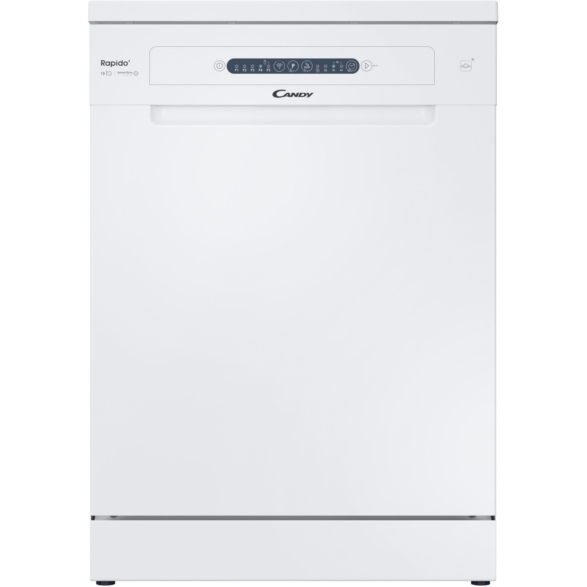 Masina de spalat vase Candy Rapido CF 3E7L0W, 13 seturi, 5 programe, Clasa E, Wi-Fi, Wash & Dry 49', 60 cm, Alb