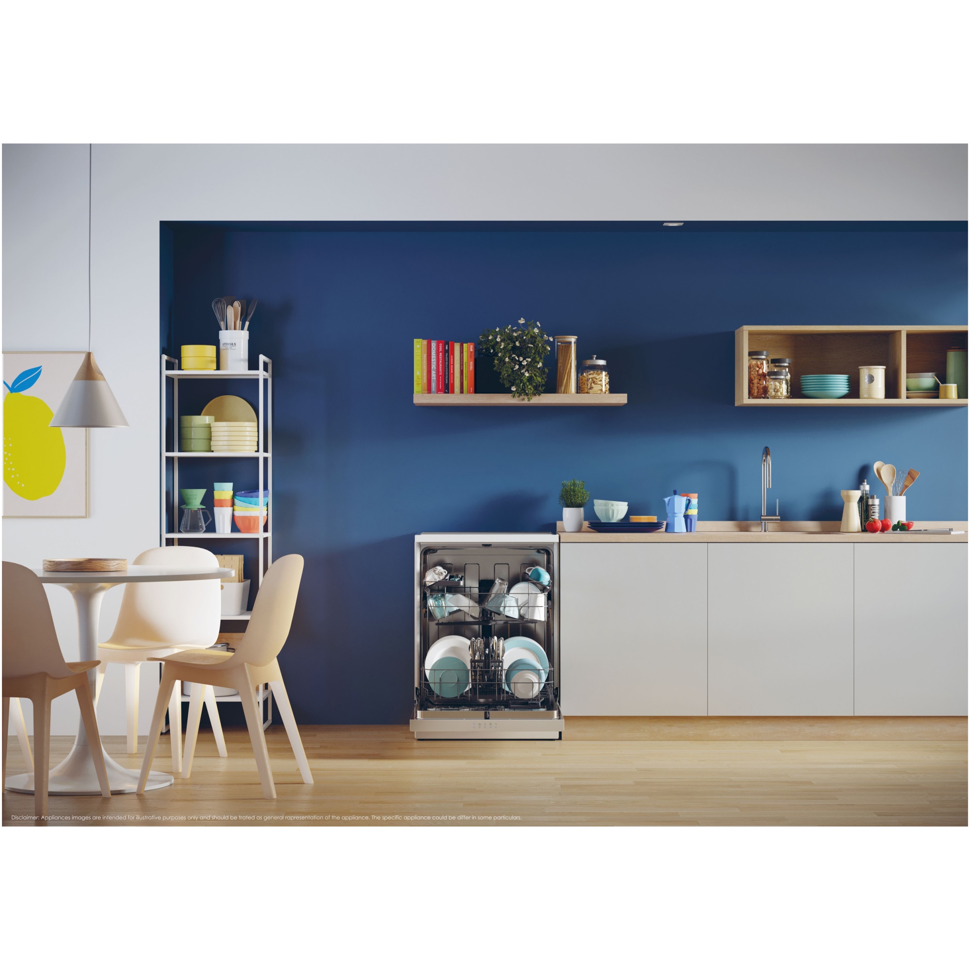 Masina de spalat vase Candy Rapido CF 3E7L0W, 13 seturi, 5 programe, Clasa E, Wi-Fi, Wash & Dry 49', 60 cm, Alb