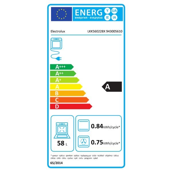Aragaz ELECTROLUX LKM520011X, 4 Arzatoare, Gaz + Electric, L 50 cm, Grill, Inox