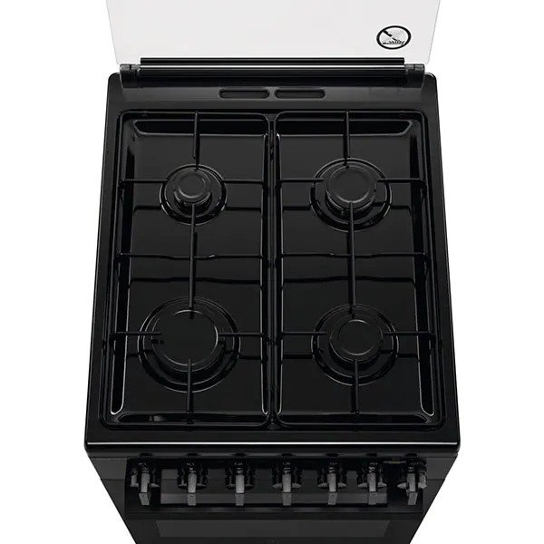 Aragaz ELECTROLUX Steambake LKK560000K, 4 arzatoare, Gaz + Electric, L 50 cm, Grill, Negru