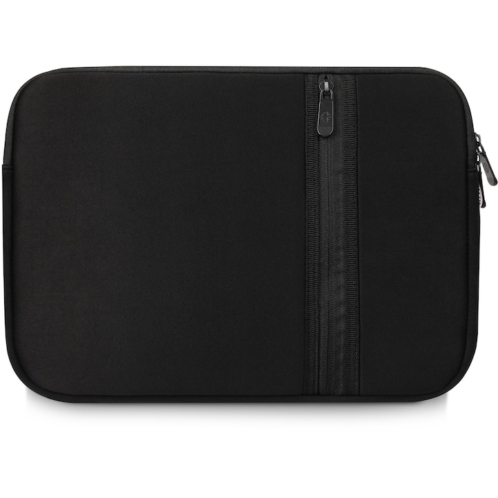 Husa laptop, Zagatto, Neagra, Impermeabina, Compatibila cu MacBook PRO 13" si 13,3, MacBook Air 13" si 13,3”, MacBook Pro 14" si 14,2", Dimensiuni 36x26x2.5 cm, Buzunar exterioar pentru accesorii, ZG646