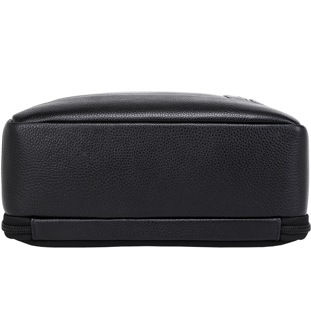 Rucsac smart pentru barbati, compartiment separat pentru laptop 15.6 inch, cu port USB TYPE-C, din piele originala este rezistent la apa, cu fixare de valiza JOLAR. GP02371BK Negru