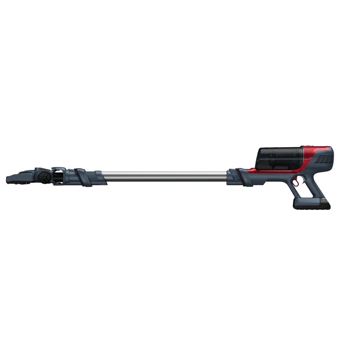 Aspirator vertical fara fir Rowenta X-Pert 6.60 Animal Care RH6877WO, 100W, 18V, autonomie 45 min, perie cu iluminare LED, recipient praf 0.55 L, accesorii animal care, functie boost, rosu & gri
