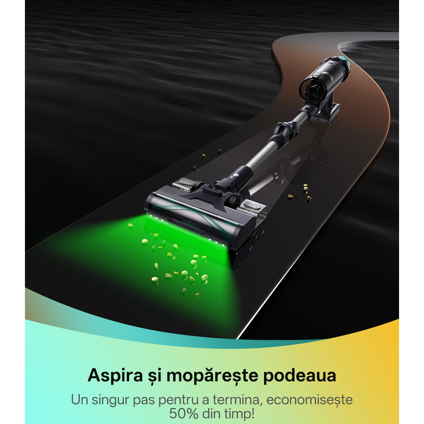 Aspirator vertical Vactidy V15 MAX, alimentare pe baterii, capacitate colectare 1.5 L