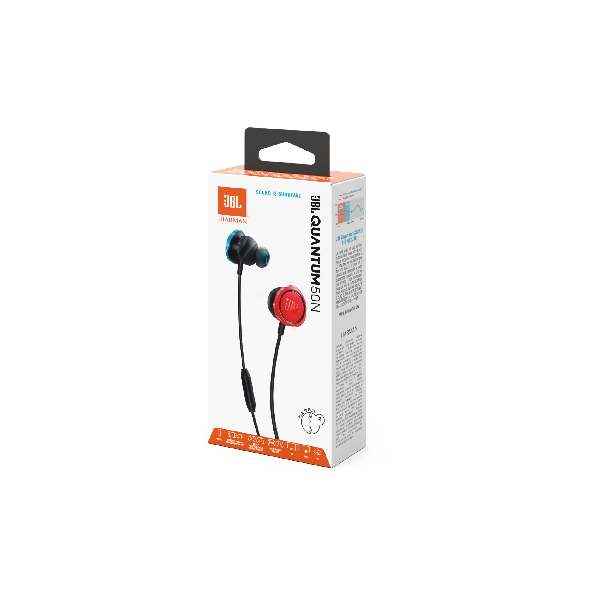 Casti gaming JBL Quantum 50N, cu fir, negru