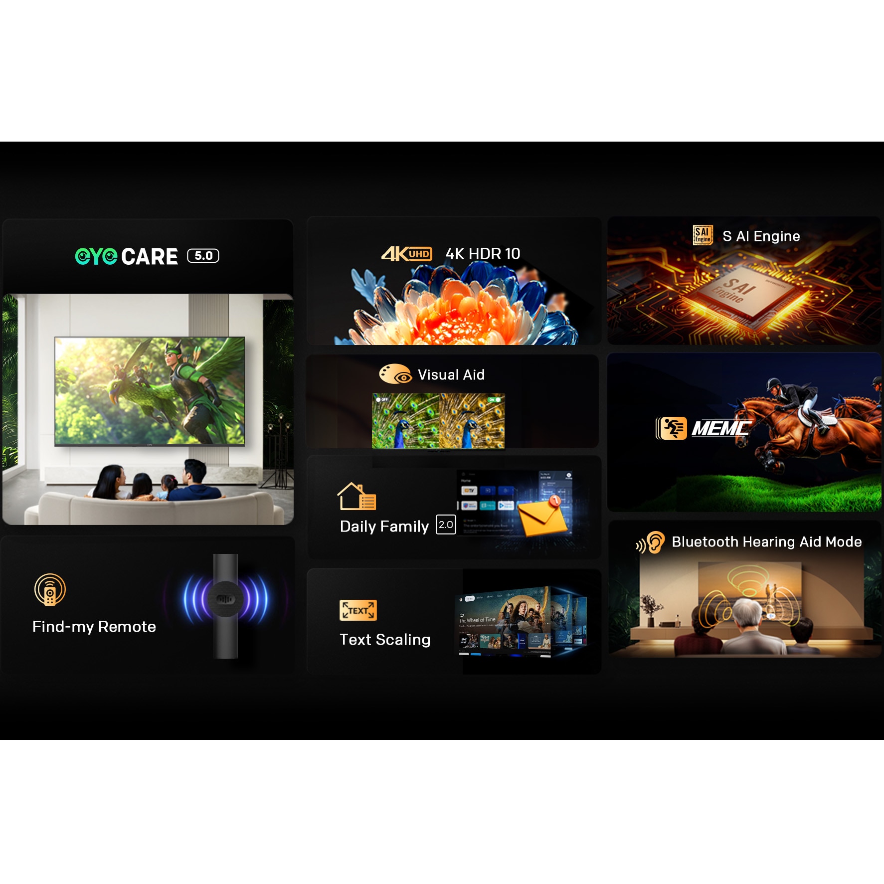 Televizor METZ LED 65MUF7000Z, 164 cm, Smart Google TV, 4K Ultra HD, Clasa F (Model 2025)